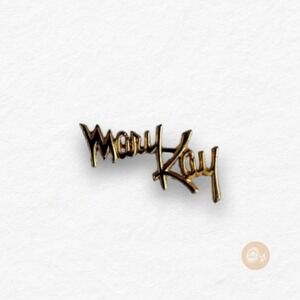 Mary Kay Gold Tone Logo Pin Brooch Lapel Vintage Jewelry Accessory